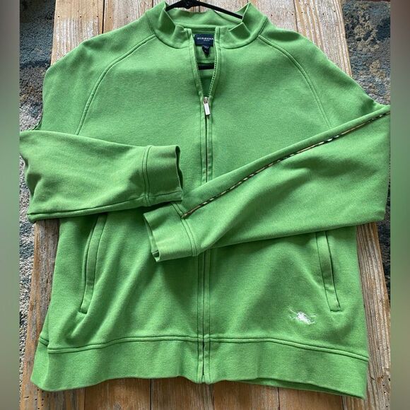 Burberry Golf Zip Up Jacket Green - Picture 1 of 12